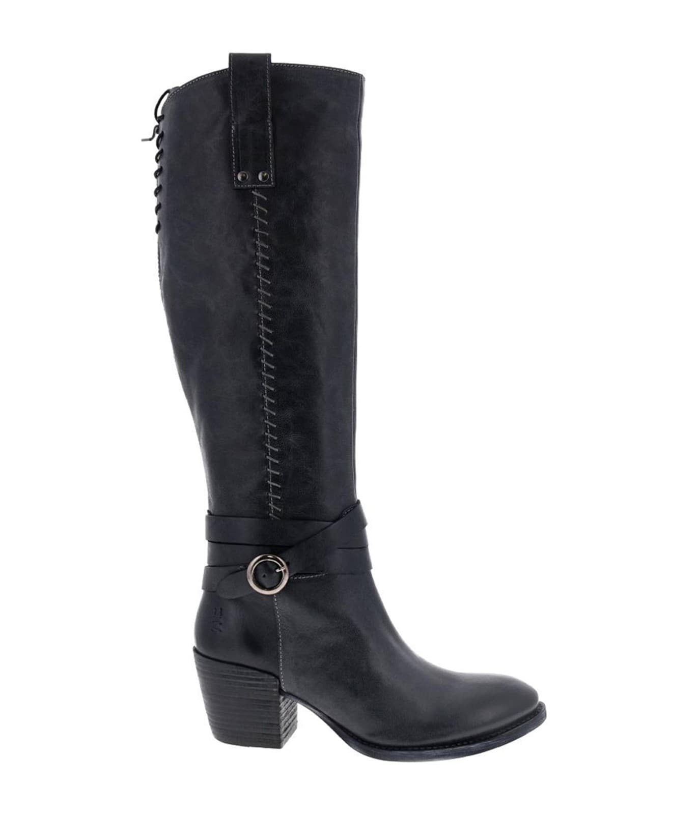 ROAN BY BED STU Women's Garner Black Pull up Boots - Leather 9 M - Thumbnail 3