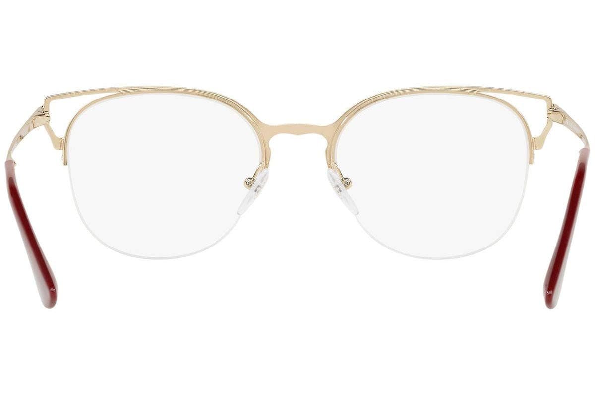 Authentic Prada Cat Eye Eyeglasses Ivory/Pale Gold /DemoLens PR64UV LFB1O1 Italy - Thumbnail 4