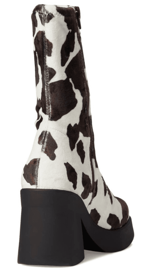 Steve Madden Klayton Platform Boot Women Size 9.5 Cow Print Chunky Heel - Thumbnail 4