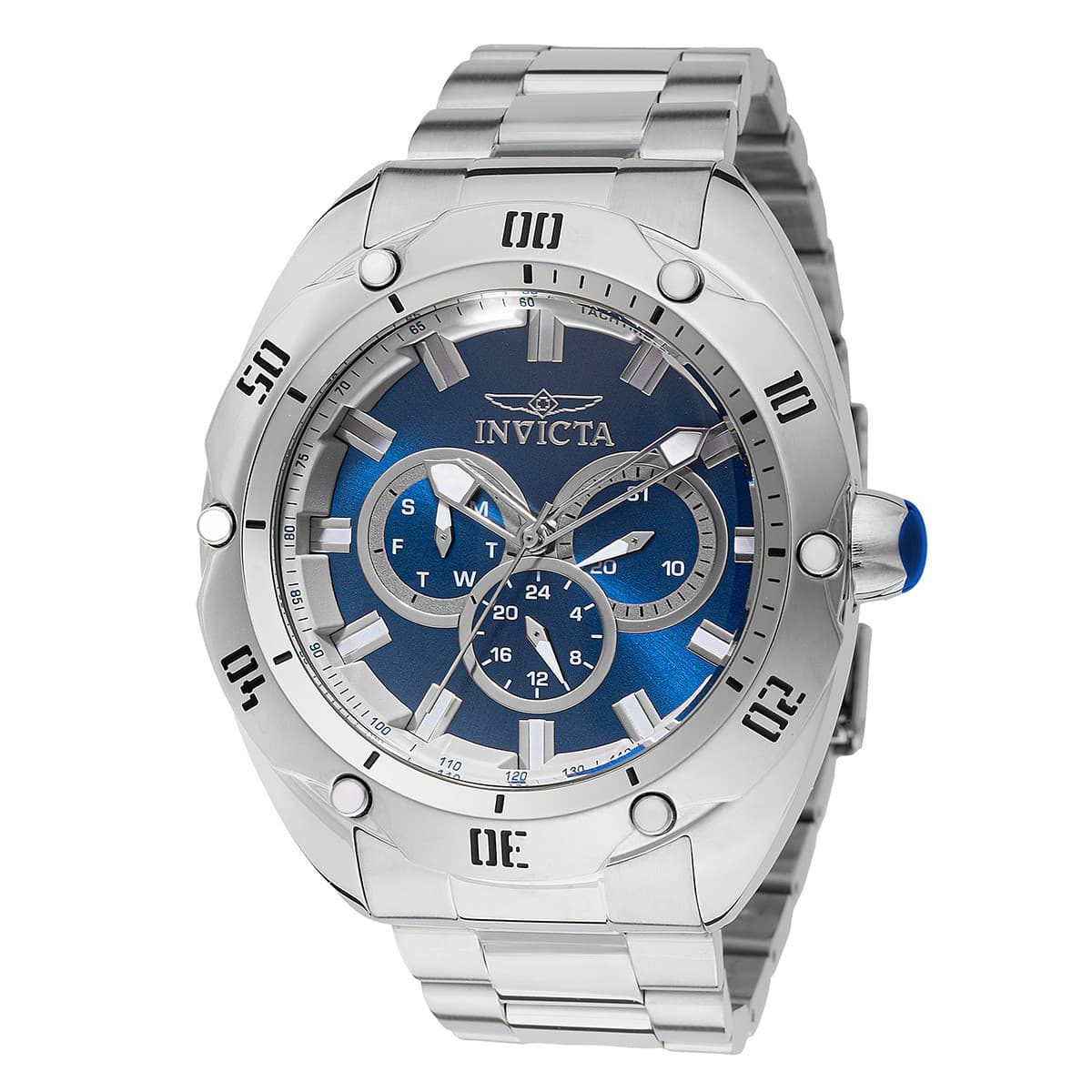 Invicta Men's VENOM Blue Chronograph Dial 50mm CHROME SILVER Watch - Image 1
