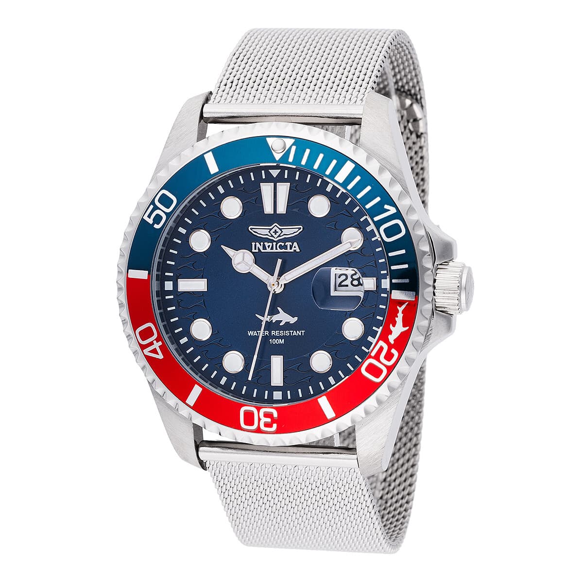 Brand New Invicta Pro Diver Curve Mesh Bracelet Mens Watch 43mm 47175 - Image 1