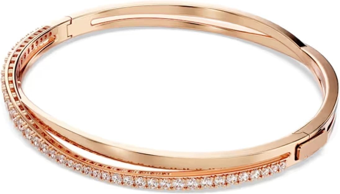 Swarovski Pulsera Twist Bangle Bracelet White, Rose Gold-Tone Plated 5620552 NIB - Thumbnail 2