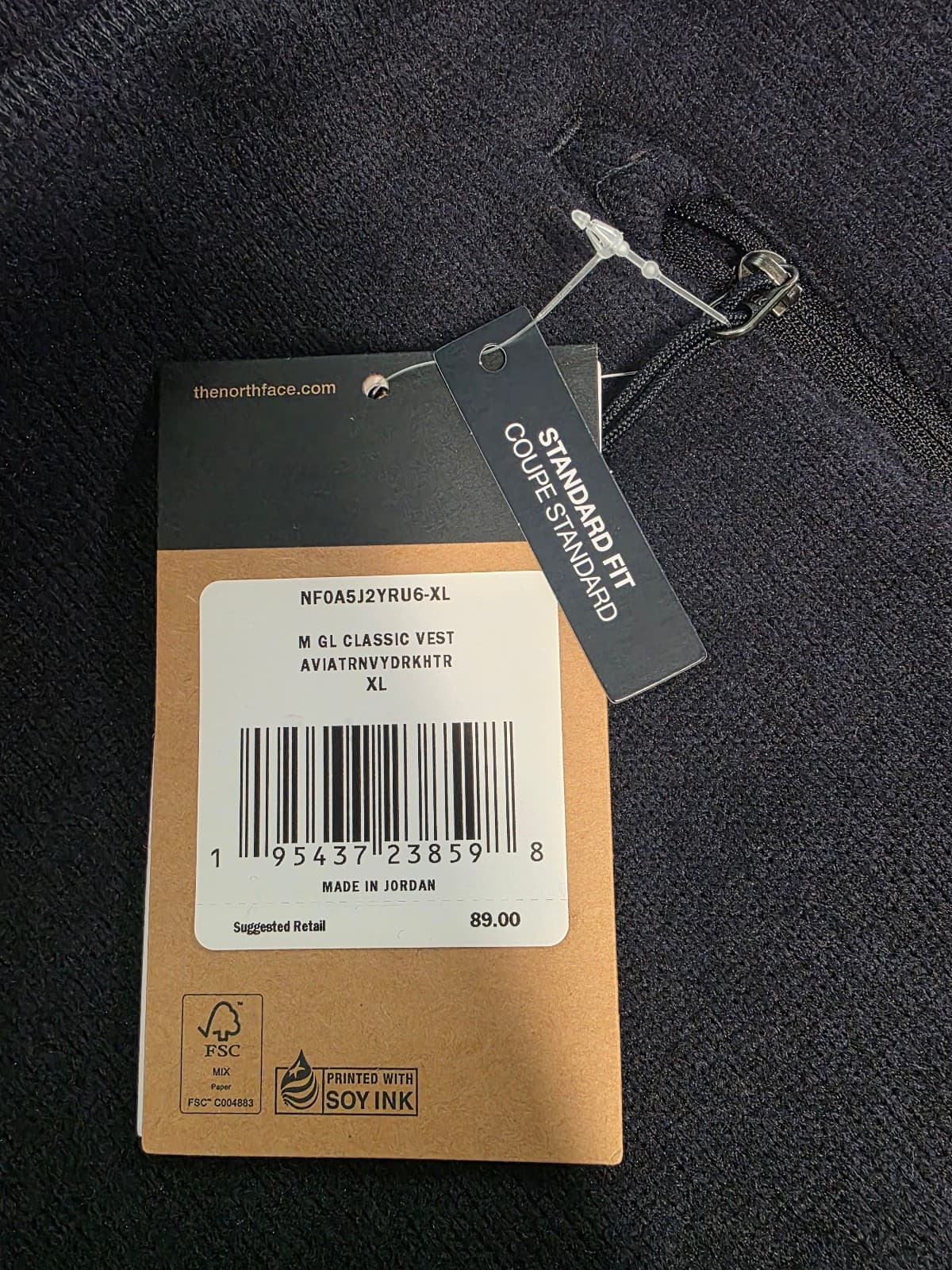 The North Face Men's Gordon Lyons Classic Vest, Aviator Navy Dark Heather, XL - Thumbnail 4