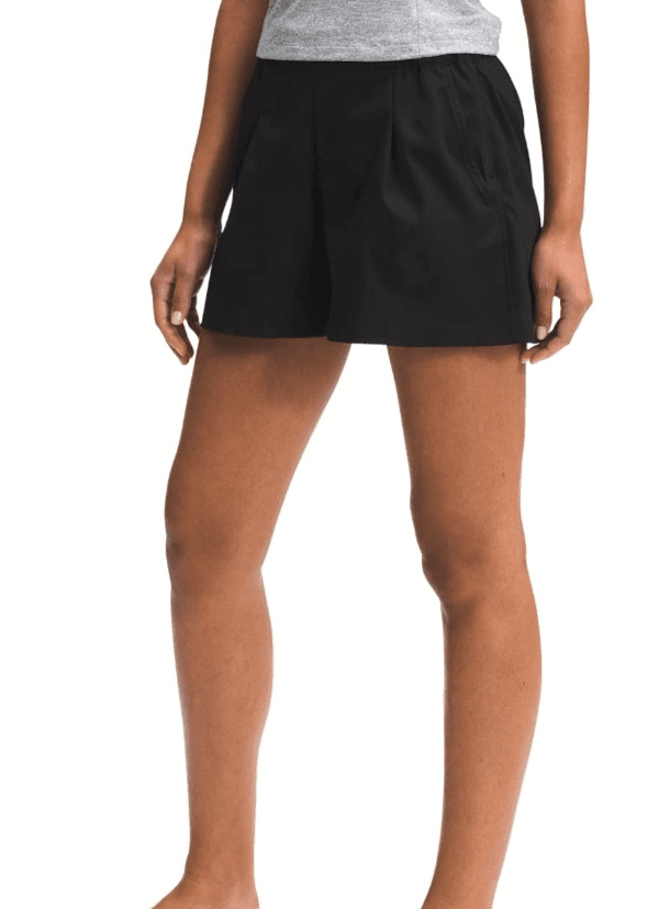 THE NORTH FACE Women Size 4 Reg Black Standard Side Zip 4" Shorts Relaxed Fit - Thumbnail 3