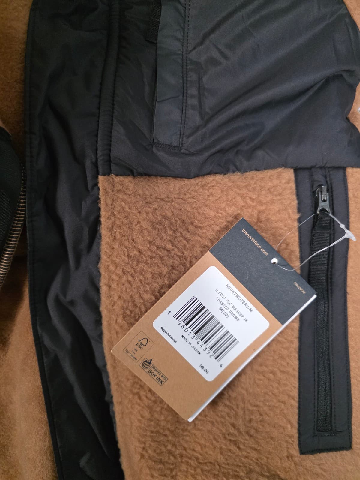 THE NORTH FACE Boy's Forrest Fleece Mashup Jacket Toasted Brown MD 10 Big Kid - Thumbnail 5