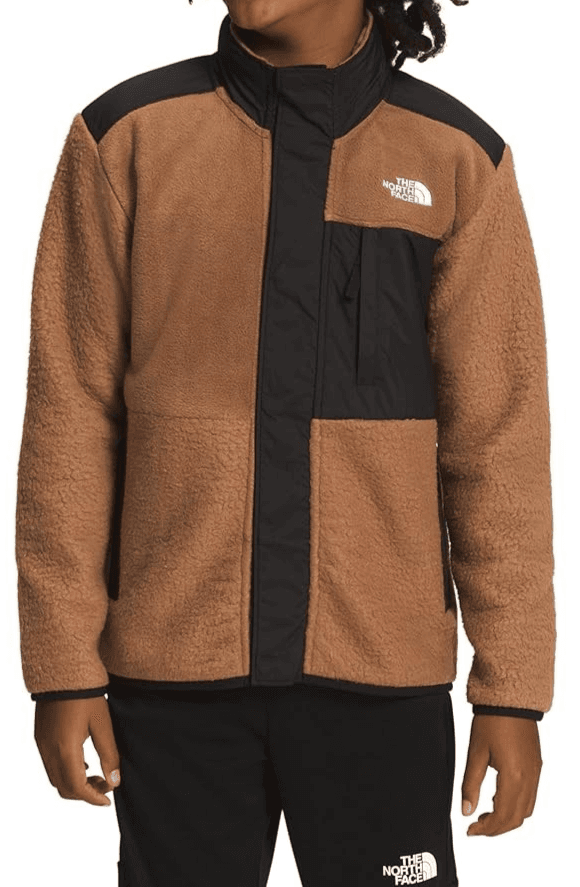 THE NORTH FACE Boy's Forrest Fleece Mashup Jacket Toasted Brown MD 10 Big Kid - Image 1