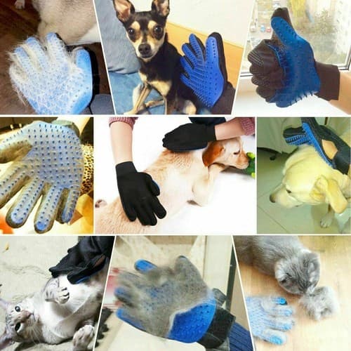 Deshedding Brush Massage Hair Fur Removal Tool Gentle Pet Dog Cat Grooming Glove - Thumbnail 4