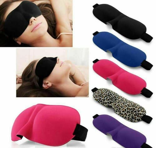 10 Pack Travel 3D Eye Mask Sleep Soft Padded Shade Cover Rest Relax Blindfold - Image 1