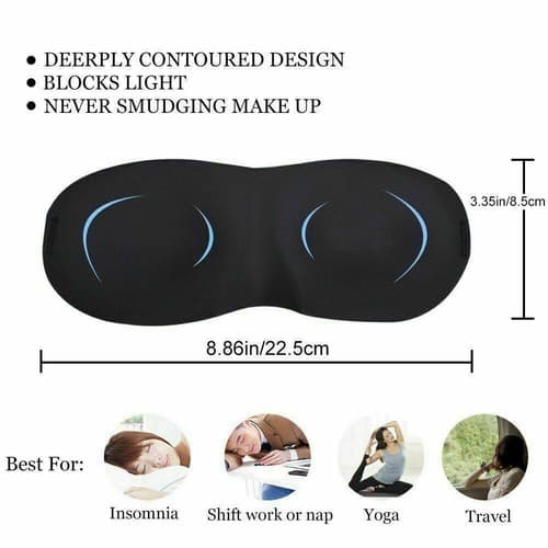 10 Pack Travel 3D Eye Mask Sleep Soft Padded Shade Cover Rest Relax Blindfold - Thumbnail 5