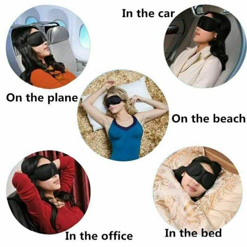 10 Pack Travel 3D Eye Mask Sleep Soft Padded Shade Cover Rest Relax Blindfold - Thumbnail 11