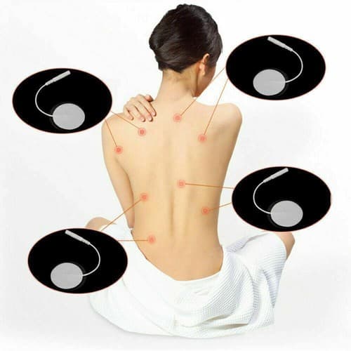 40 Electrode Pads EMS for Tens Massager 7000, 3000- 2 Inch Rouned White Cloth - Thumbnail 8