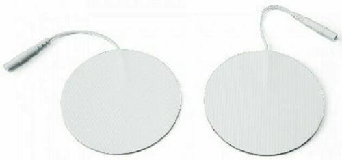 40 Electrode Pads EMS for Tens Massager 7000, 3000- 2 Inch Rouned White Cloth - Thumbnail 2