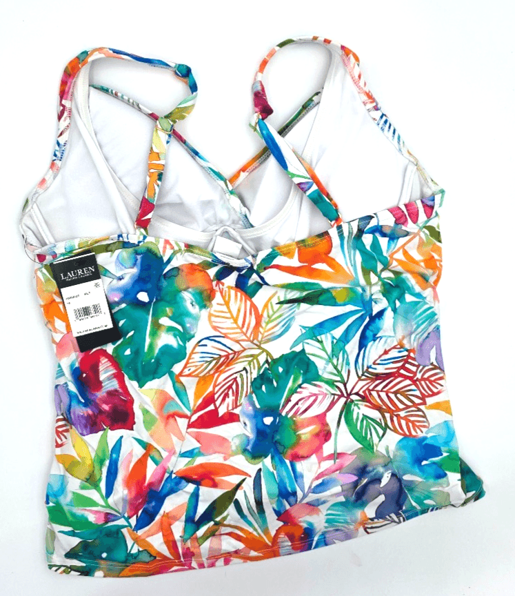 Lauren Ralph Lauren Tropical Caribbean Size16 Underwire Tankini Top Multicolored - Thumbnail 2