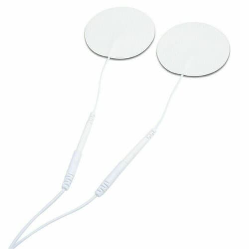 40 Electrode Pads EMS for Tens Massager 7000, 3000- 2 Inch Rouned White Cloth - Thumbnail 5