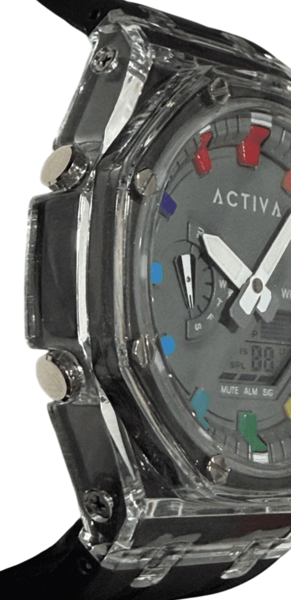 Activa X Invicta Men's Digital Watch - 44.2 mm, Black Band , Grey Dial - Thumbnail 3
