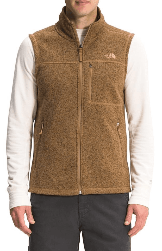 The North Face Gordon Lyons Classic Vest Utility Brown Dark Heather LG - Large - Image 1