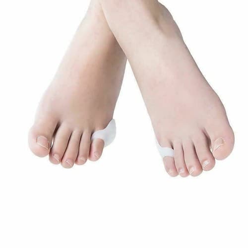 2 Pieces Silicone Pain Relief Little White Toe Separator Bunion Protector Guard - Thumbnail 4