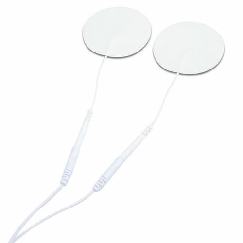10 Rounded Electrode Pads for Tens Massager 7000, 3000 2 Inch White Cloth - Thumbnail 6