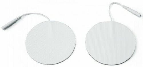 10 Rounded Electrode Pads for Tens Massager 7000, 3000 2 Inch White Cloth - Thumbnail 3