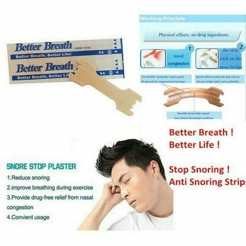 120 Pcs Better Breathe Sleep Stop Snoring Flexible Non-Woven Large Nasal Strips - Thumbnail 2