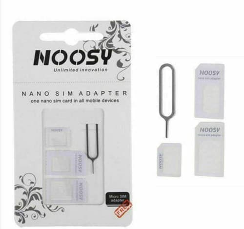 10X Nano SIM Card to Micro Standard Adapter Converter Set Fits iPhone 5 4S white - Thumbnail 2