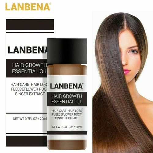 2 Pack Lanbena Natural Hair Loss Treatment Fast Hair Growth Essential Oil 20ml - Thumbnail 3