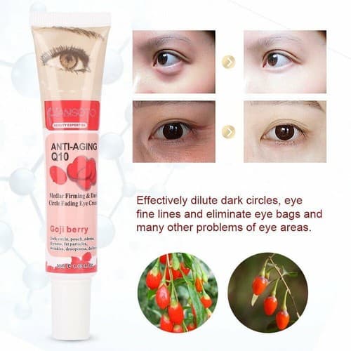 Anti Aging Q10 Goji Berry Extract Medlar Firming Dark Circle Fading Eye Cream - Thumbnail 8