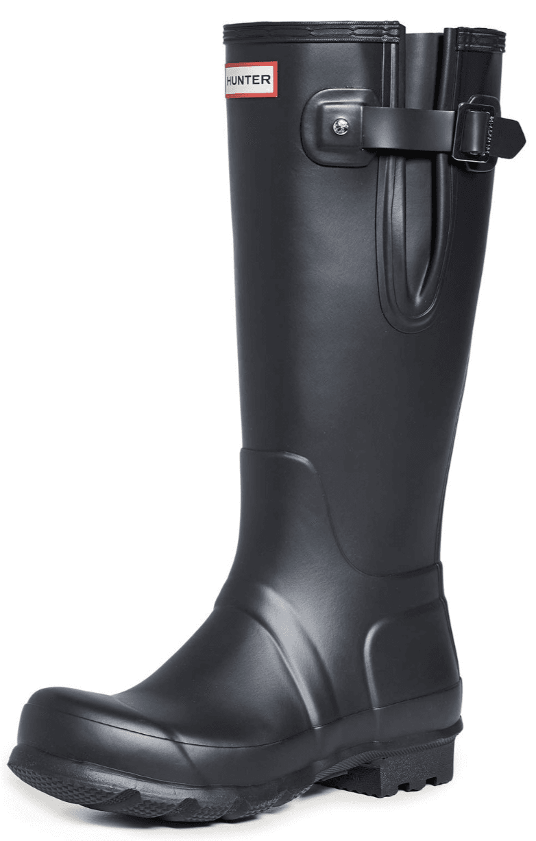 Hunter Original Tall Rain Men's Boots Side Adjustable Waterproof Black 10 M - Thumbnail 2