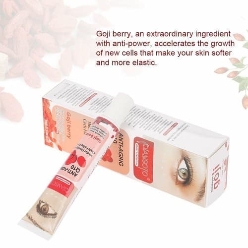 Anti Aging Q10 Goji Berry Extract Medlar Firming Dark Circle Fading Eye Cream - Thumbnail 6