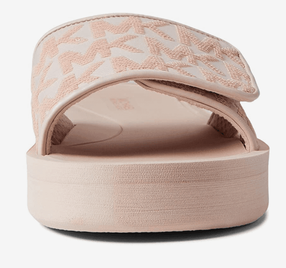 Michael Kors Signature Slides Flat Wedges Sandals Dusty Rose Soft Pink Size 9 - Thumbnail 2