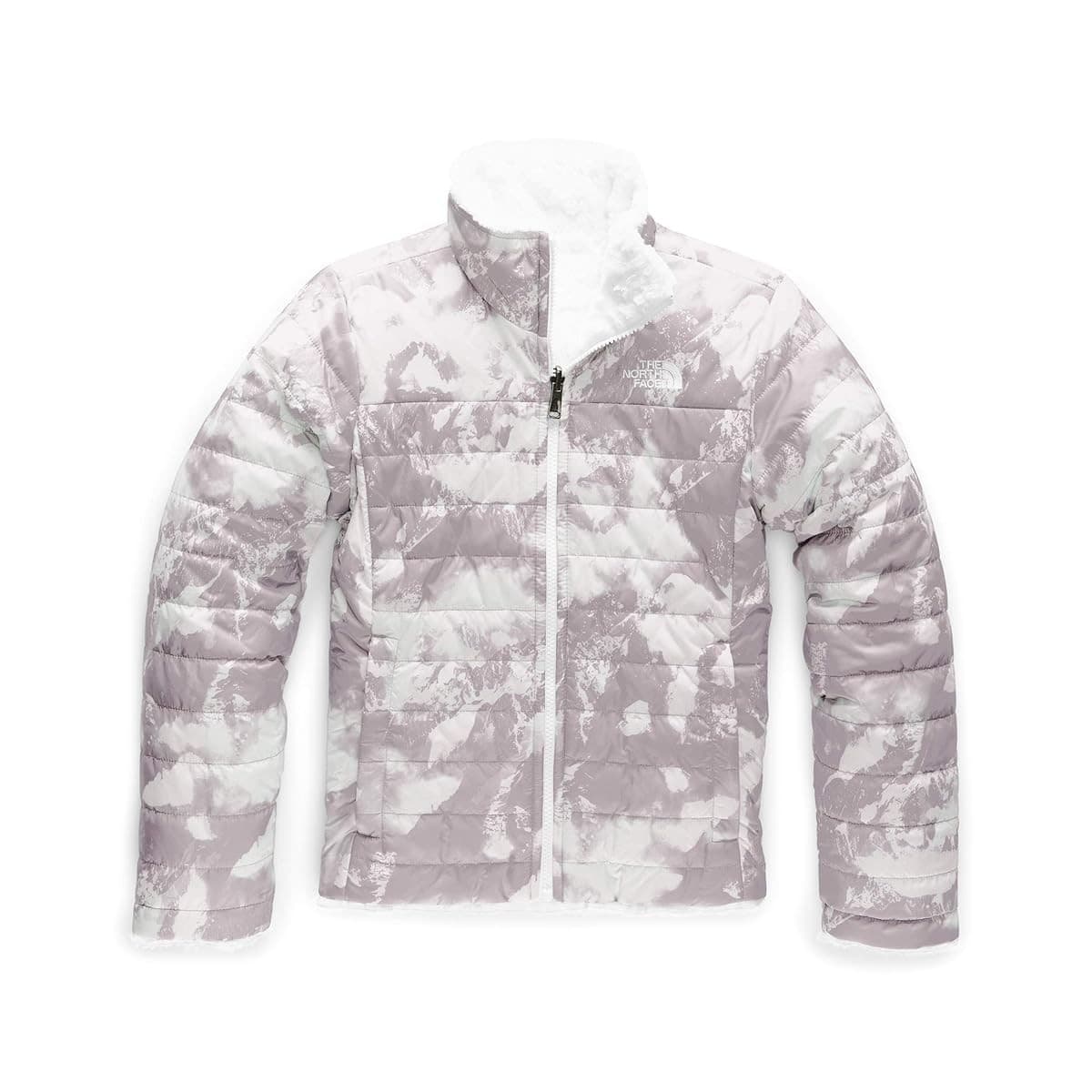 THE NORTH FACE Girl's Reversible Mossbud Swirl Jacket, Ashen Purple Medium 10/12 - Thumbnail 3