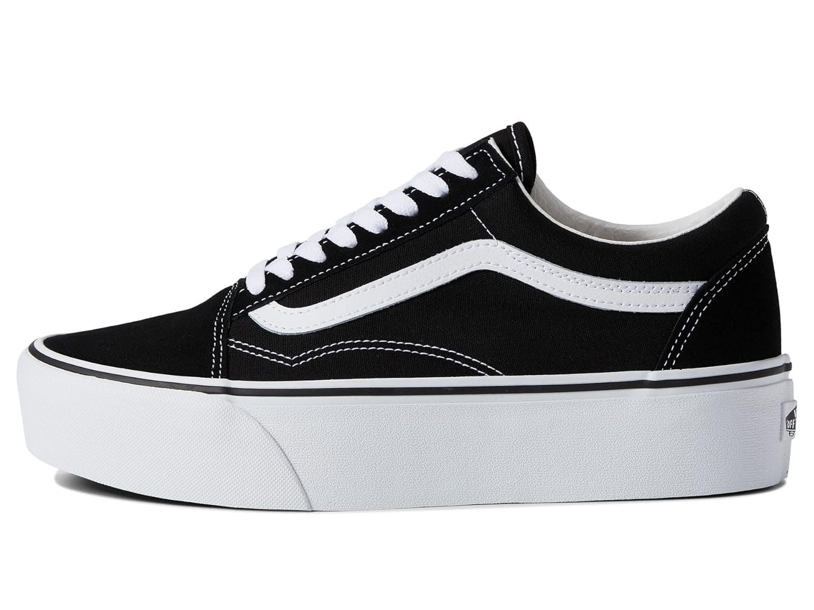 Vans UA Old Skool Stackforms, Black/True White, 10.5 US Women/9 US Men - Thumbnail 2