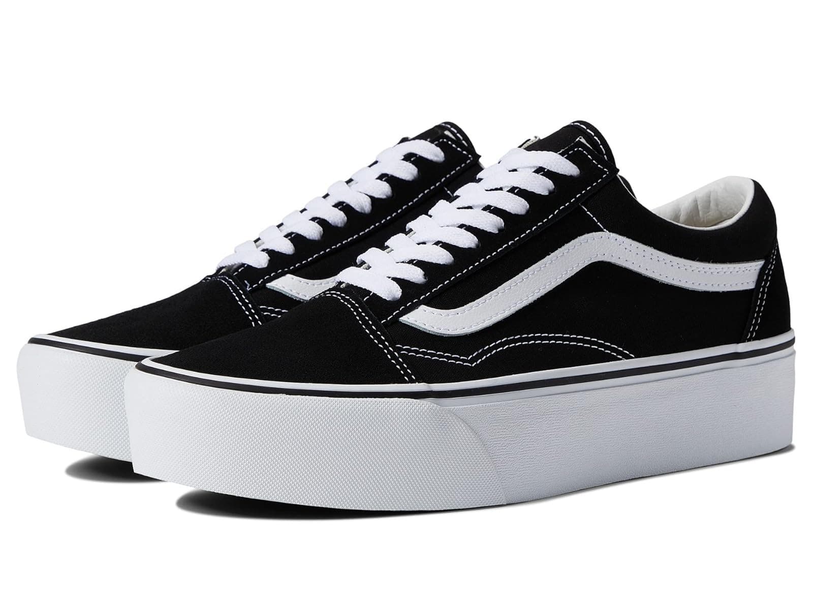 Vans UA Old Skool Stackforms, Black/True White, 10.5 US Women/9 US Men - Image 1
