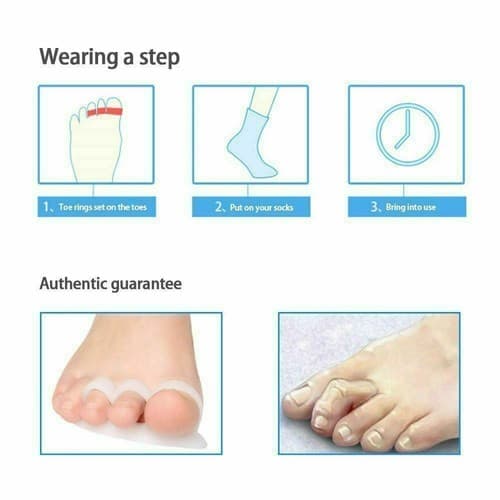 4 Pcs Toe Straightener Aid Pain Relief Hammer Claw Mallet Soft Gel Toe Separator - Thumbnail 9