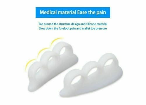 4 Pcs Toe Straightener Aid Pain Relief Hammer Claw Mallet Soft Gel Toe Separator - Thumbnail 7