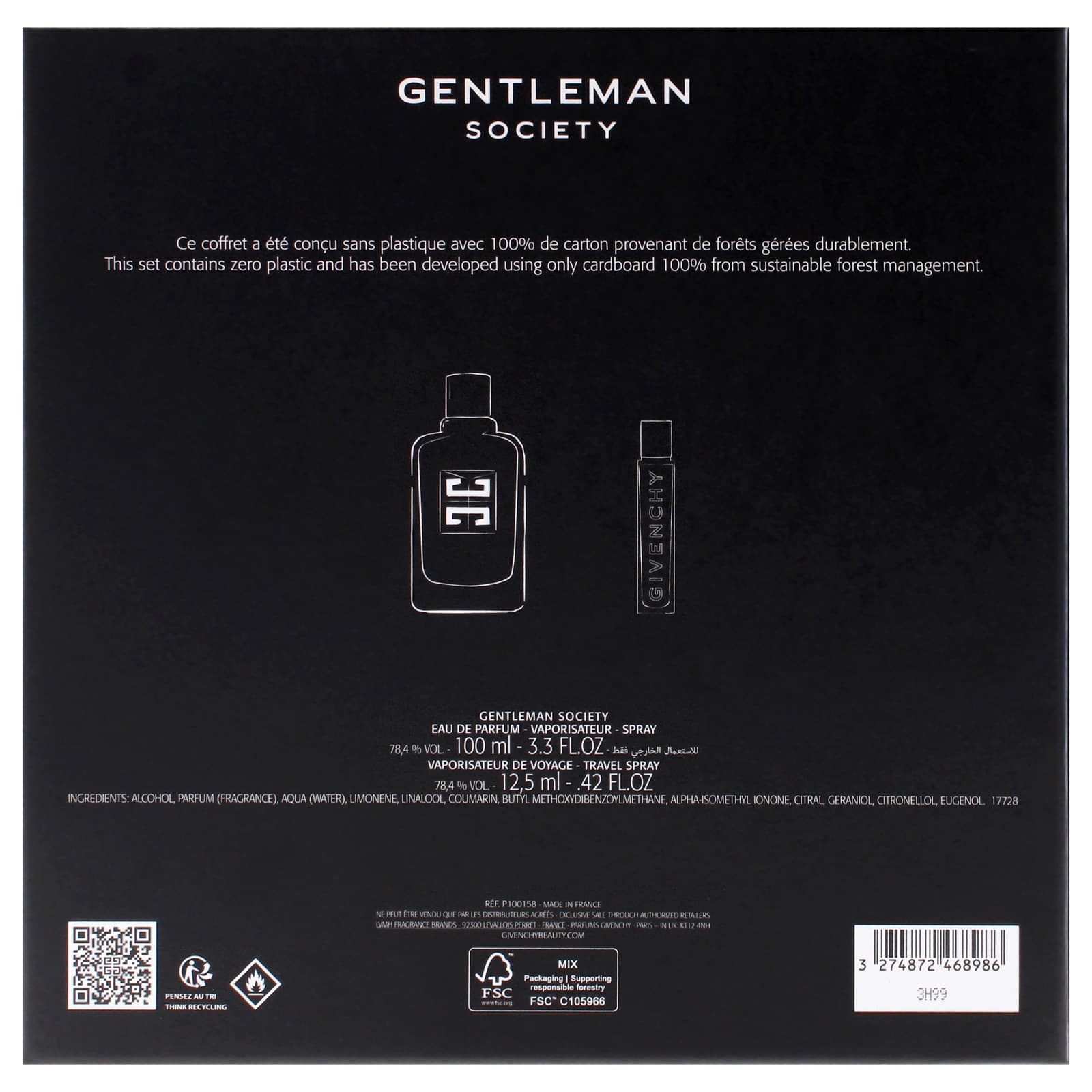 Givenchy Gentleman Society Men 2 Pc Gift Set 3.3oz + 0.42oz EDP Spray - Thumbnail 4