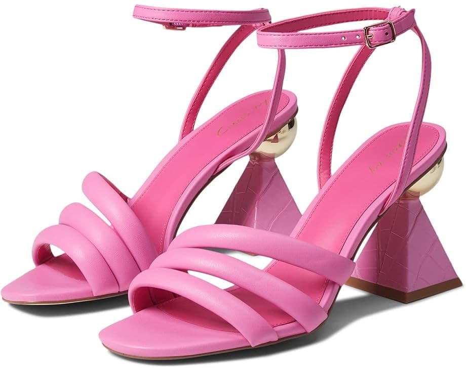 Circus by Sam Edelman Kit Dahlia Pink Leather Womens Heels Sandals Size 8M - Image 1