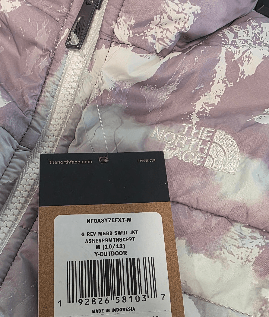 THE NORTH FACE Girl's Reversible Mossbud Swirl Jacket, Ashen Purple Medium 10/12 - Thumbnail 4