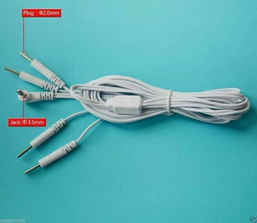 20 PCS ELECTRODE LEAD WIRES Cables for Digital Massager TENS 3.5 mm with 4 pins - Thumbnail 3