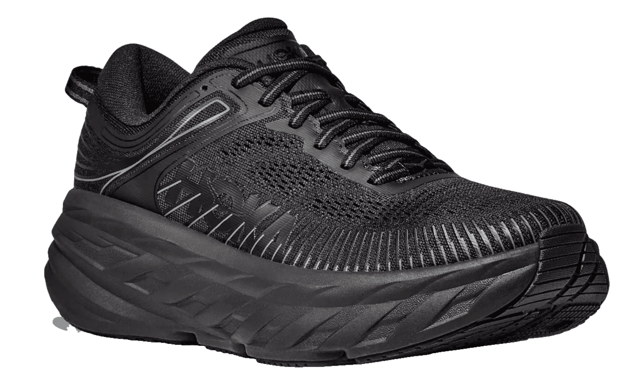 Hoka One One Bondi 7 Size 8 M Black Mens Running Shoes - Thumbnail 3