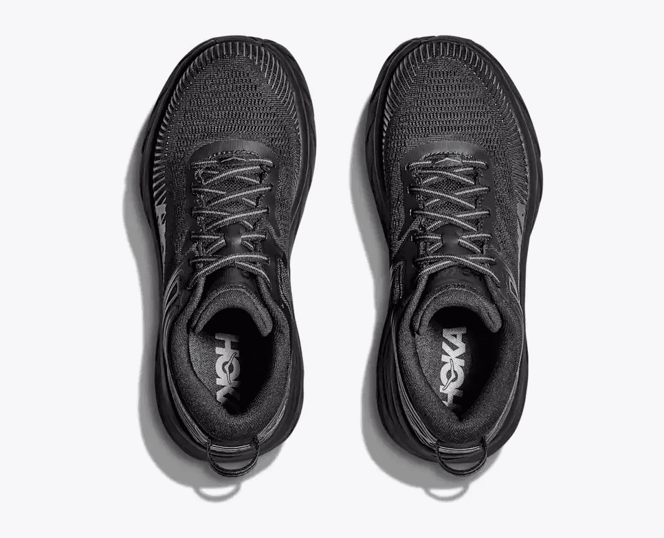 Hoka One One Bondi 7 Size 8 M Black Mens Running Shoes - Thumbnail 6