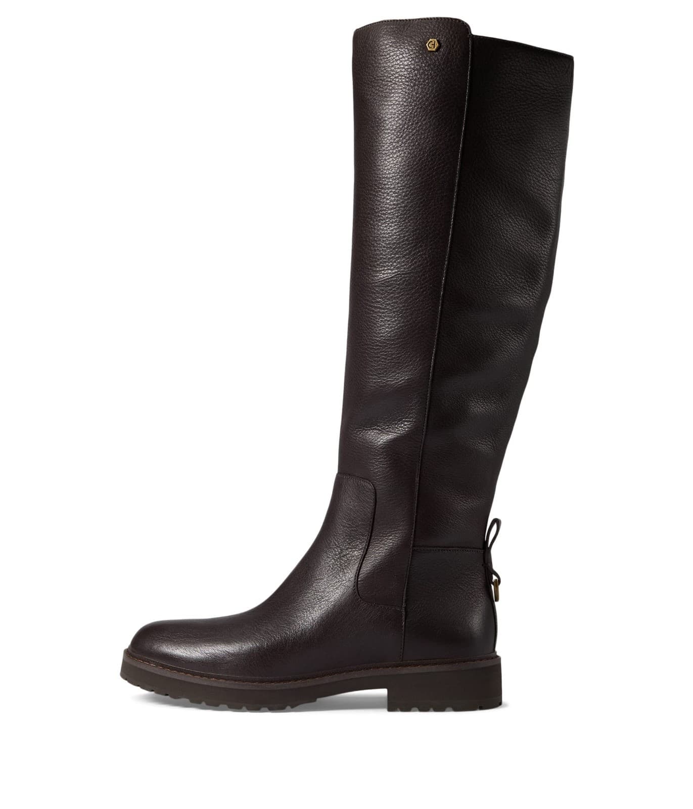 Cole Haan Waterproof Greenwich Women's Tall Boot Dark Coffee Leather/Antique 8 M - Thumbnail 2