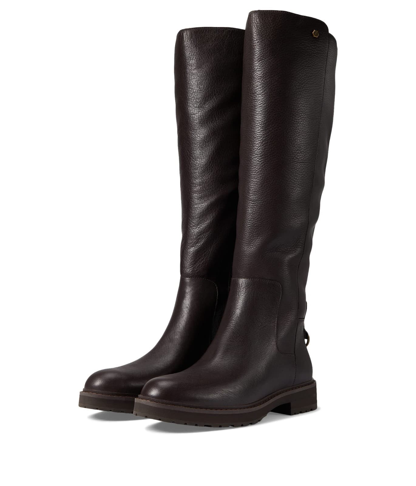 Cole Haan Waterproof Greenwich Women's Tall Boot Dark Coffee Leather/Antique 8 M - Image 1