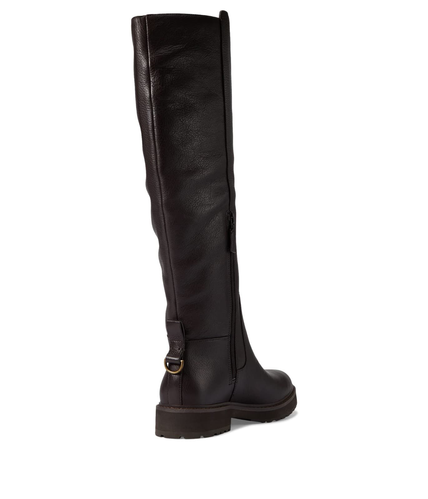 Cole Haan Waterproof Greenwich Women's Tall Boot Dark Coffee Leather/Antique 8 M - Thumbnail 4