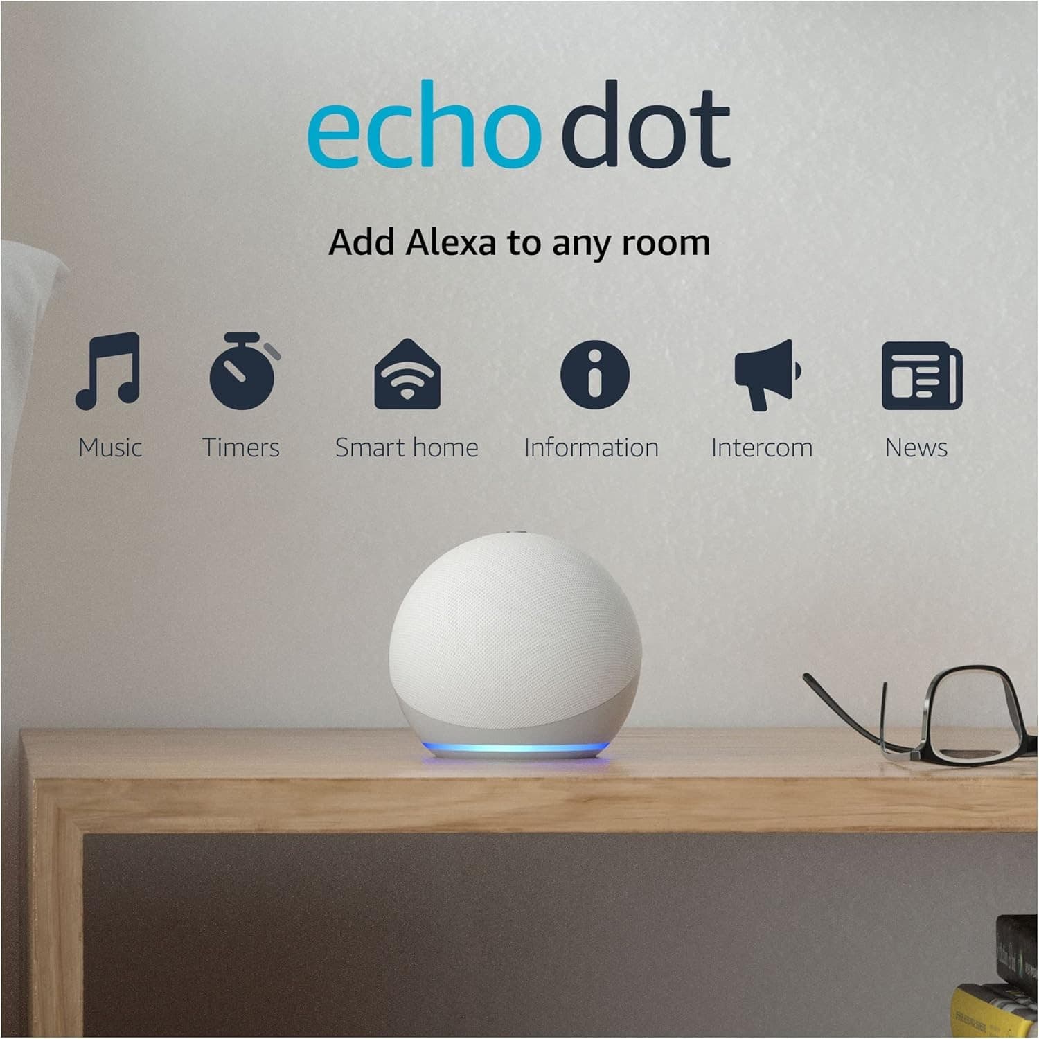 NEW SEALED Echo Dot - 4th Gen | Smart speaker with Amazon Alexa | White - Thumbnail 3