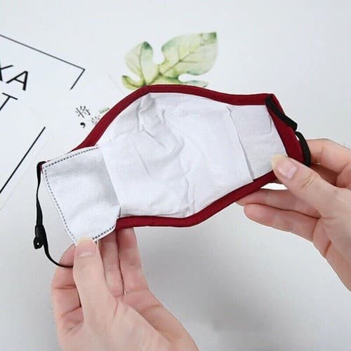Reusable Cotton Mouth Cover Washable Cloth Face Mask 2 PM 2.5 Carbon Filters - Thumbnail 11
