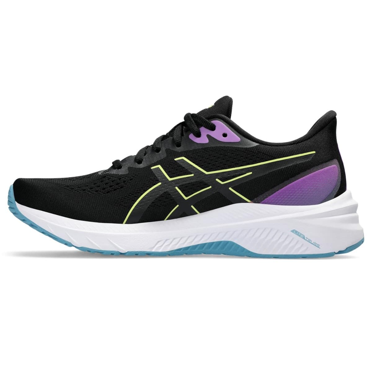 Asics Women GT-1000 12 Running Sneaker Shoes Black/Glow Yellow US 9.5 B - Thumbnail 3