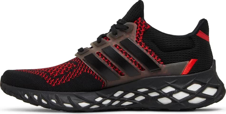 Adidas Ultraboost Web Alphaskin Black/Black/Vivid Red Men's 8 , Women's 9 M - Thumbnail 4