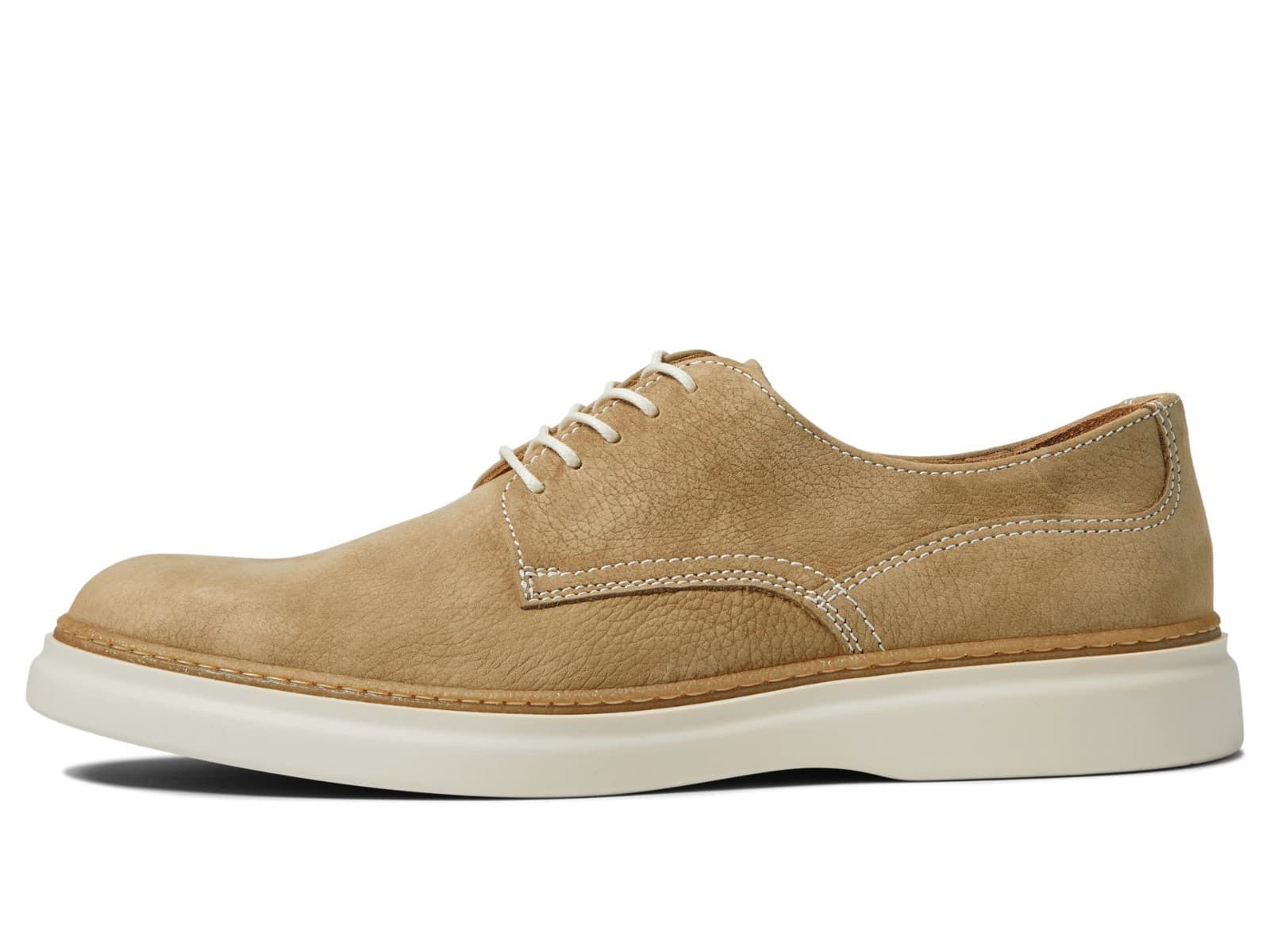 Bruno Magli Sandro Men's Oxford Shoes US 11 M Beige Nubuck Leather Made in Italy - Thumbnail 2