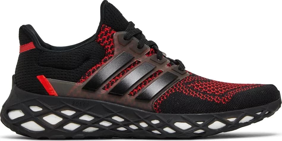 Adidas Ultraboost Web Alphaskin Black/Black/Vivid Red Men's 8 , Women's 9 M - Thumbnail 2